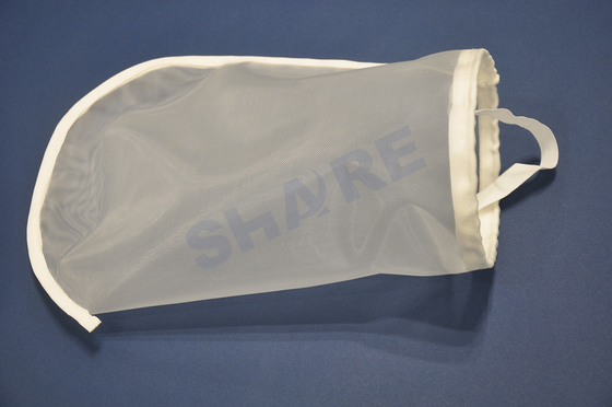 Nylon Monofilaments Mesh Filter Bags With Drawstring, Plastic Flange, Stainless Steel Ring Or Zinc Galvanized Steel Ring