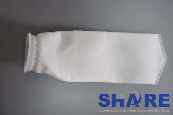 Synthetic Fibers Needle Felt Filter Bag 200um Micron For Depth Filtration