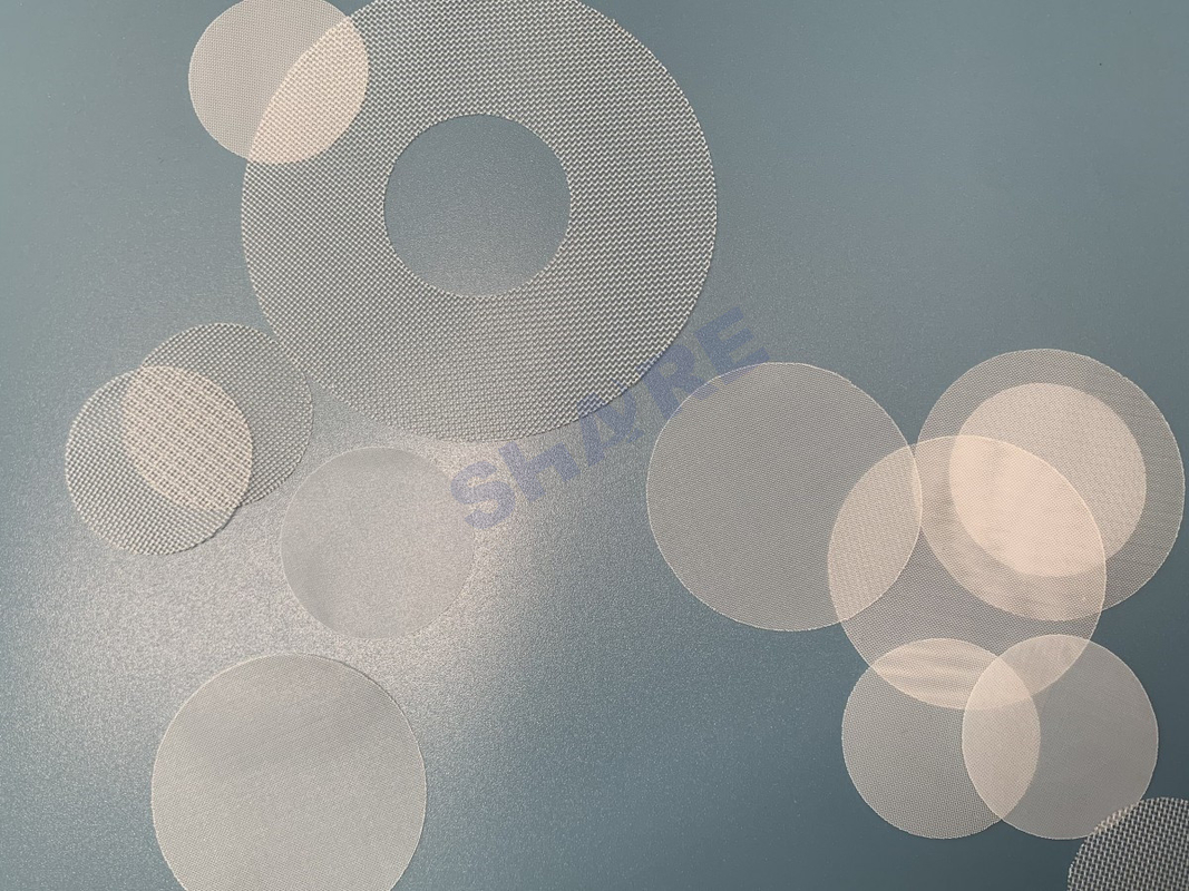 Round Polyester Mesh Filter Disc Micron 350 500 1000 Lab Filtration Screen