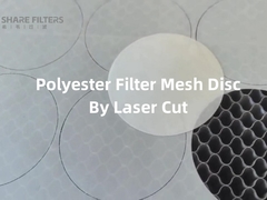 Discos de malha de filtro de poliéster de precisão cortados a laser